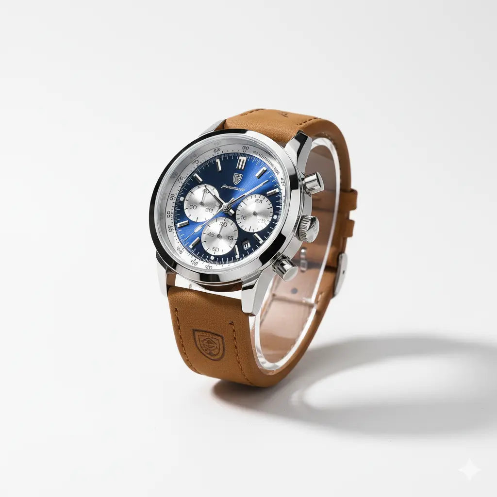 Orvexiz | Poedagar Reloj Quartz Militar de Cuero