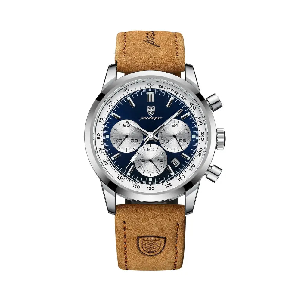 Orvexiz | Poedagar Reloj Quartz Militar de Cuero