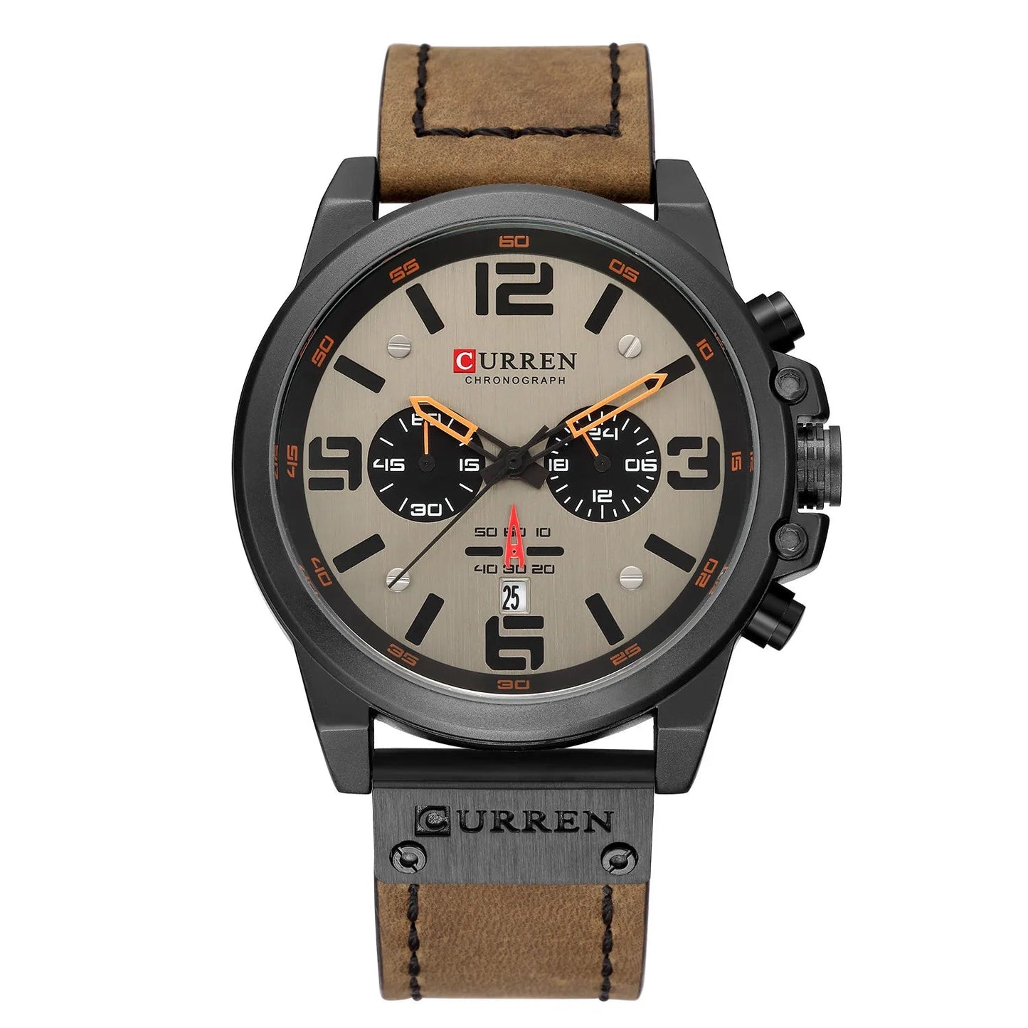 Orvexiz | Curren reloj cuarzo correa de cuero