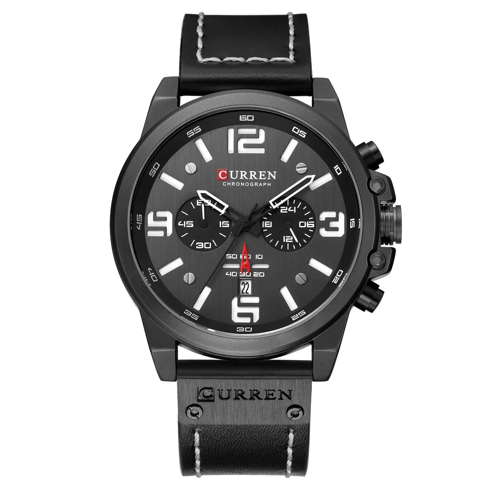 Orvexiz | Curren reloj cuarzo correa de cuero