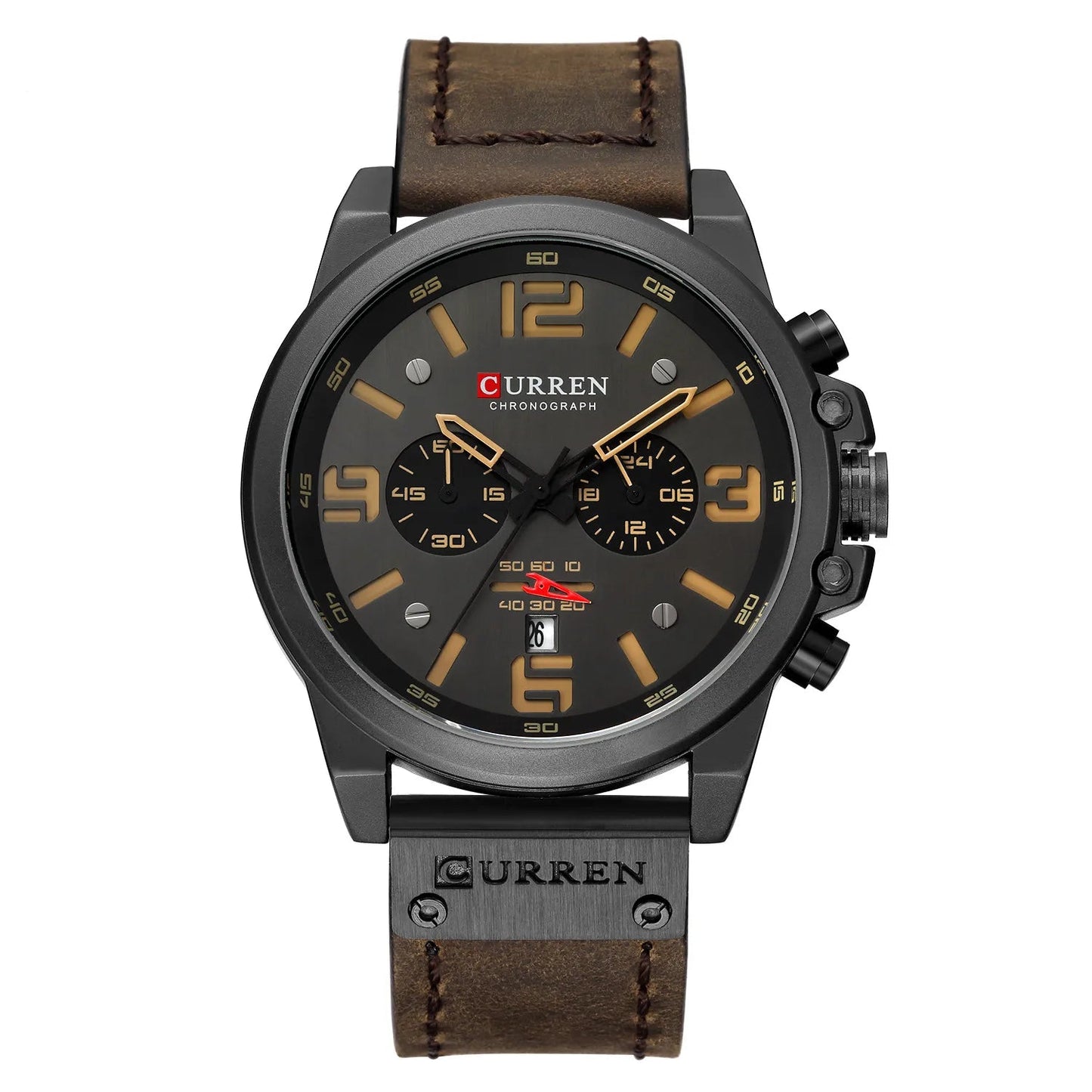 Orvexiz | Curren reloj cuarzo correa de cuero
