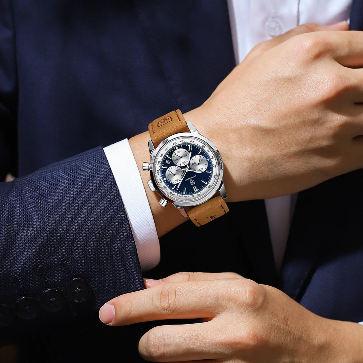 Orvexiz | Poedagar Reloj Quartz Militar de Cuero