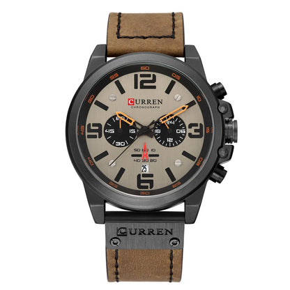 Orvexiz | Curren reloj cuarzo correa de cuero