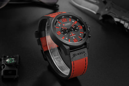 Orvexiz | Curren reloj cuarzo correa de cuero