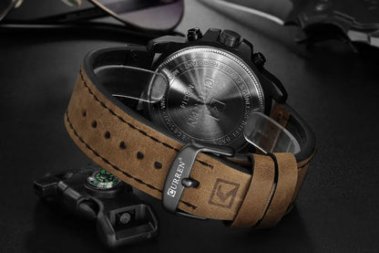 Orvexiz | Curren reloj cuarzo correa de cuero